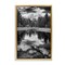 Stupell Industries Black & White Forest Reflection Framed Floater Canvas Wall Art Design by Rick Berk